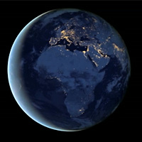 Africa at night from space